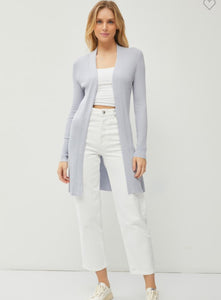 Cece Ribbed Duster Cardigan